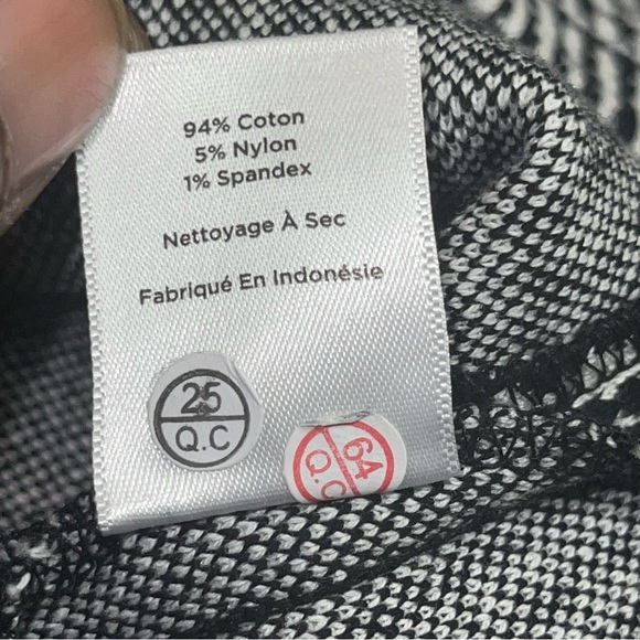 Talbots Women Midi Skirt 20 Black White Houndstooth Preppy Teacher Style ID5242 - Picture 8 of 12